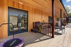 3 14 Mountfield Heath SEMH School open new timber frame modular building from TG Escapes