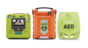 AED lineup 3Devices St 3 Protect your students, staff and visitors from Sudden Cardiac Arrest!