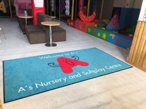 As Nursery New Eco-Friendly Logo Mats: Perfect for Schools, Nurseries, and Colleges