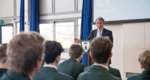 Eggars School 1 Damian Hinds address assembly Education Secretary joins alumni to inspire Alton students to career success