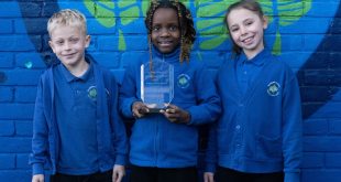Elmhurst School pupils with the EnCo award Great Learners Trust is first MAT to achieve EnCO status