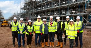 Group Photo at Horizons Academy Morgan Sindall celebrates structural milestone at Nottinghamshire SEN school