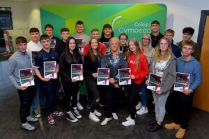 Helen Phillips MBE Coleg y Cymoedd recognised for support of young athletes with national accreditation