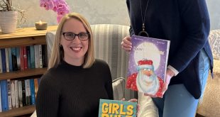 Lexi Heselwood left and Cat Williams Reading For Life 2 Primary schools invited to partake in online reading project with Paralympian Danielle Brown