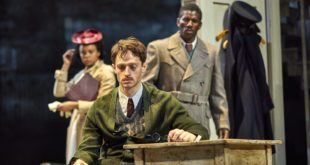 NTL 2019 Small Island 3. Andrew Rothney Gershwyn Eustace Jr and Leah Harvey. Photo by Brink Six world-class productions added to the National Theatre Collection, currently available for pupils and teachers to watch from home