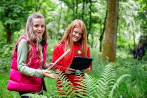 Nature Park nature investigation Children test mapping apps for Department for Education’s climate project