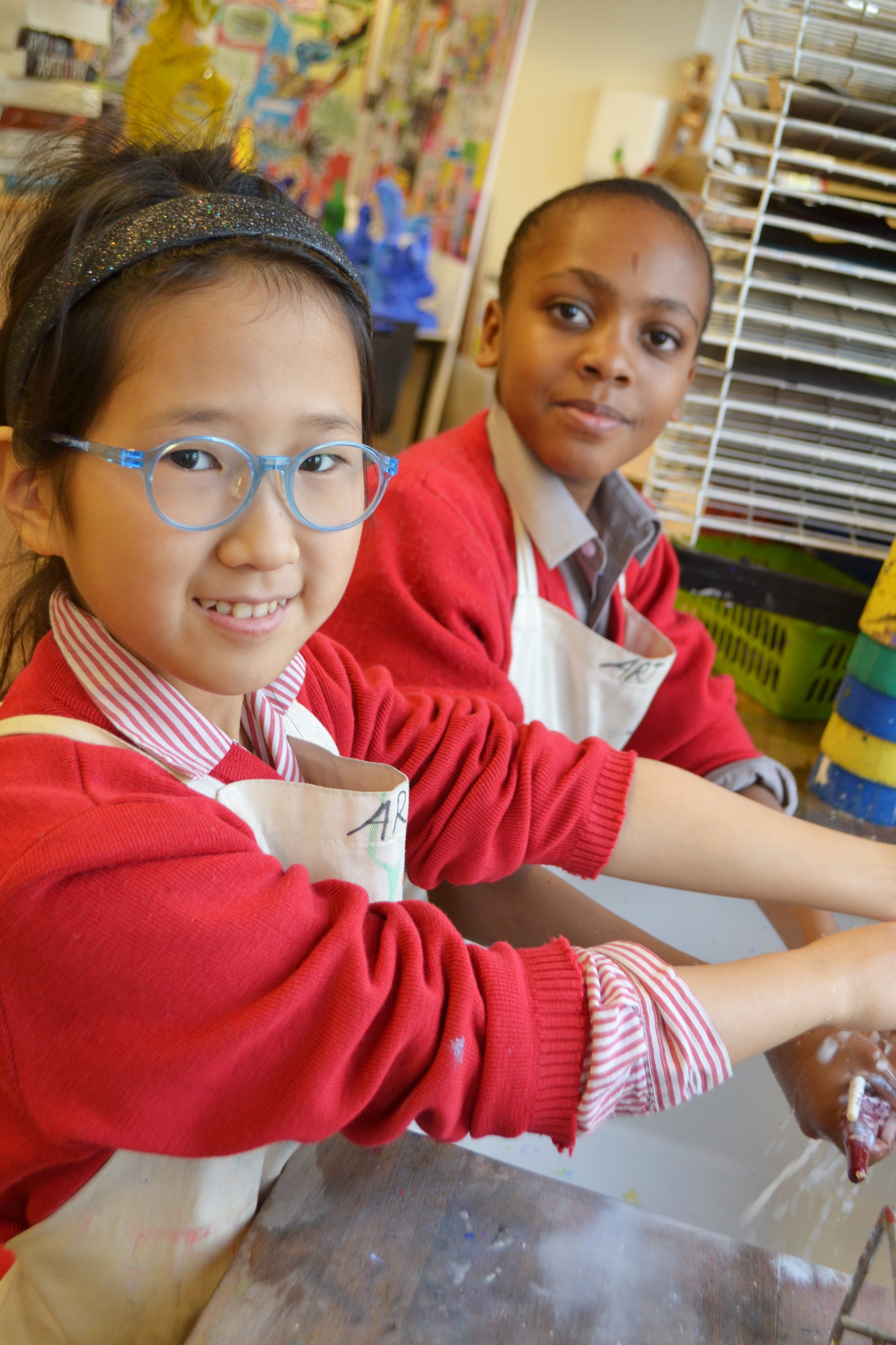 Rye St Antony Year 5 pupils working on their creation Oxford school to exhibit art at Christ Church Cathedral for Unity Week