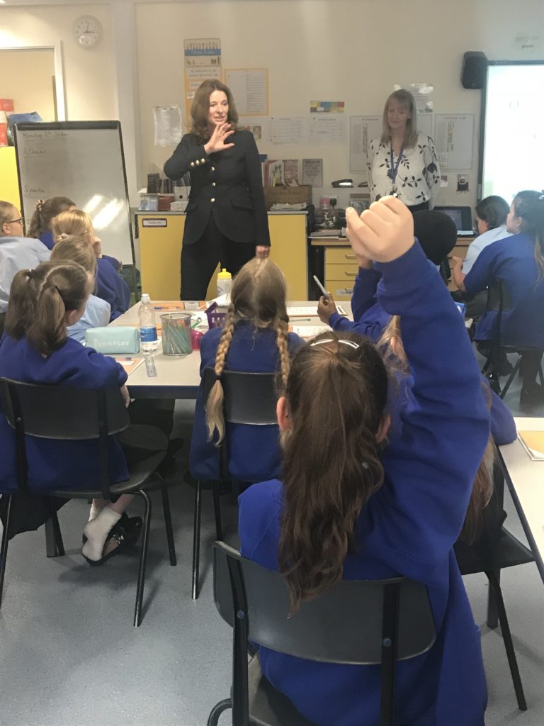 Saints Peter and Paul Catholic Primary School Gillian Keegan MP goes back to school to inspire pupils to aim high