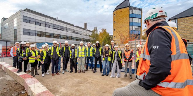 Students explore live uni redevelopment in construction recruitment drive