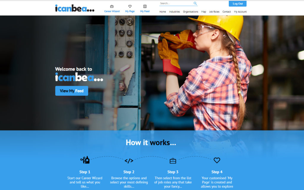 icanbea screen shot Charity launches new careers guidance app for young people