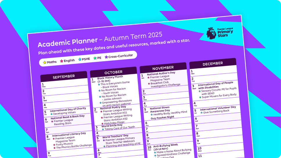 Premier League Primary Stars: Back to school? These free resources are game-changers