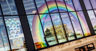 sw Sandwell College shows support for local NHS staff, key workers and former students with giant rainbow tribute